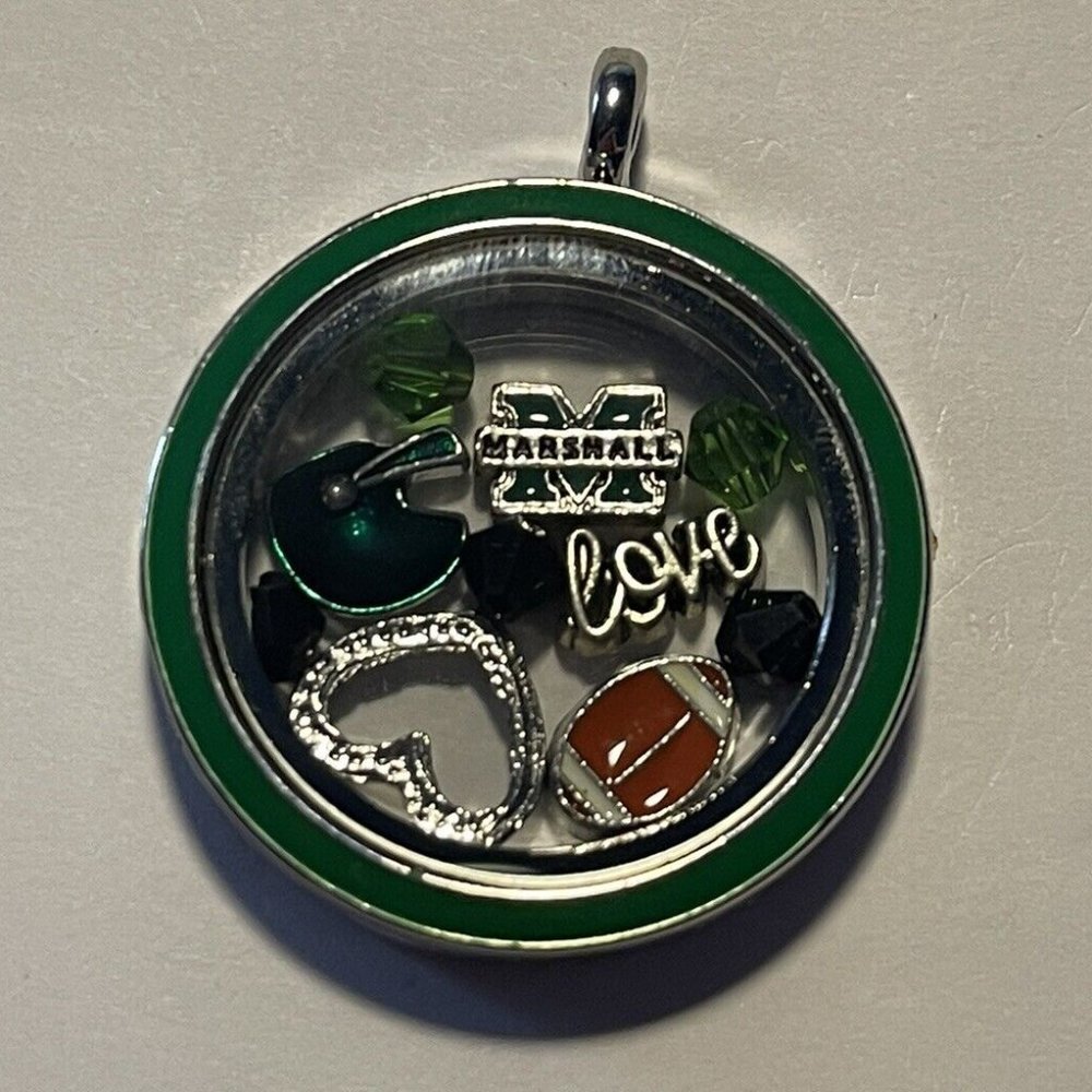 Marshall Thundering Herd NCAA Memory Charm Locket w/ 22 IN chain NEW